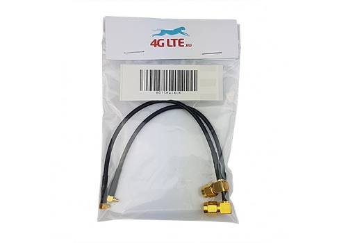 2xCable Assemblage à Angle Droit SMA Mâle à Angle Droit Mâle MMCX