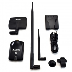 Alfa Adaptador de USB Atheros 7dBi Antena + 9dBi Antena + U-Muntanya