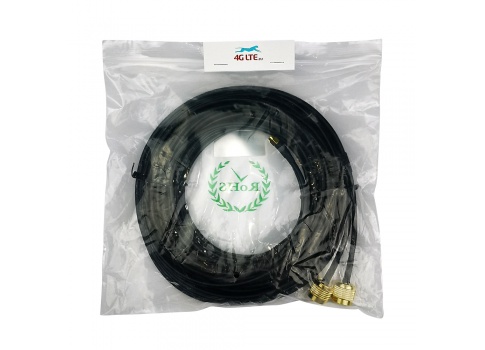 Coaxial Cable N Male-SMA Male 10m Duplex Gold