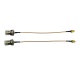 A pair of N Bulkhead Female to RP SMA Female cable assembly