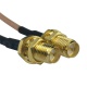 A pair of N Bulkhead Female to RP SMA Female cable assembly